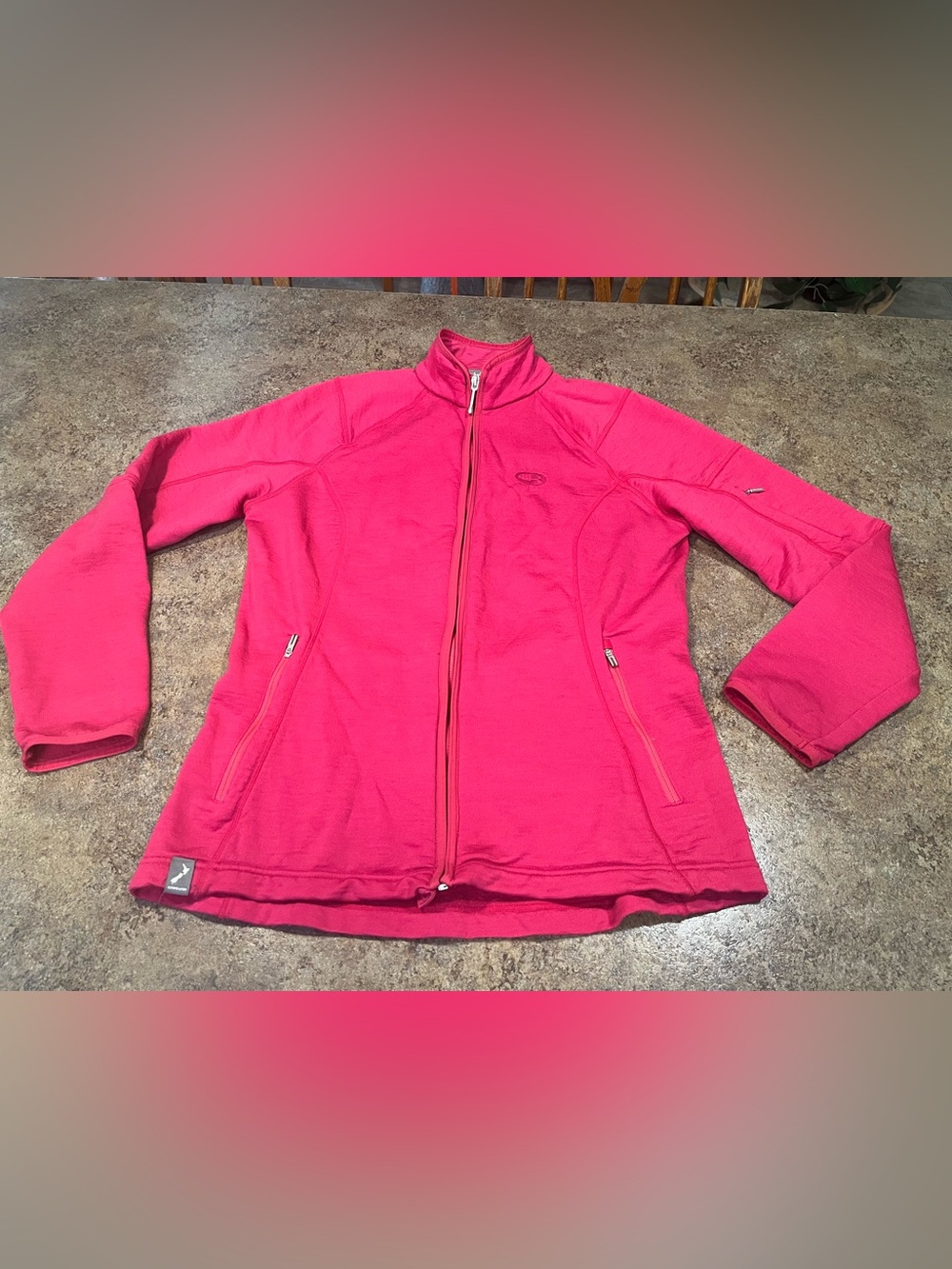 ICEBREAKER WOMANS MERINO WOOL ZIP UP JACKET, size L
